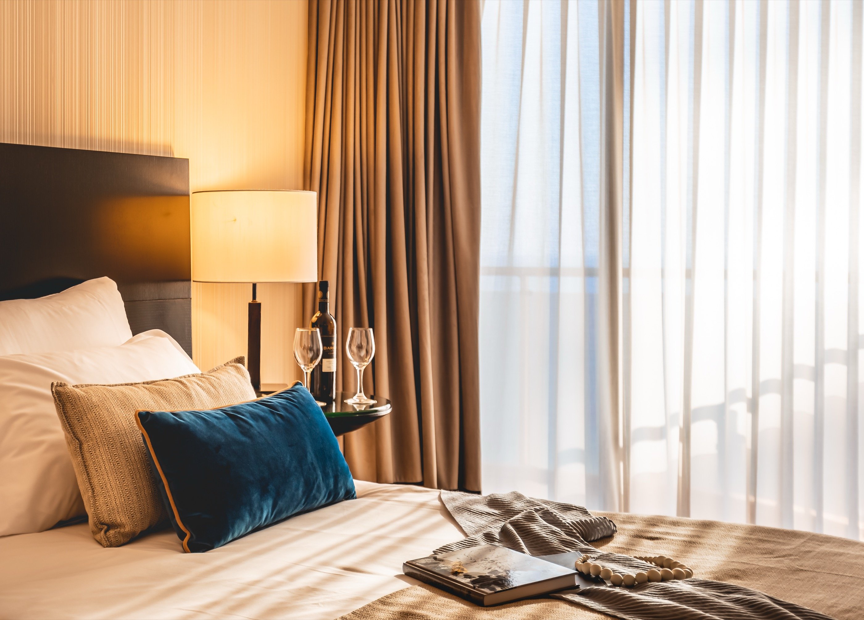 Two glasses, made ready.