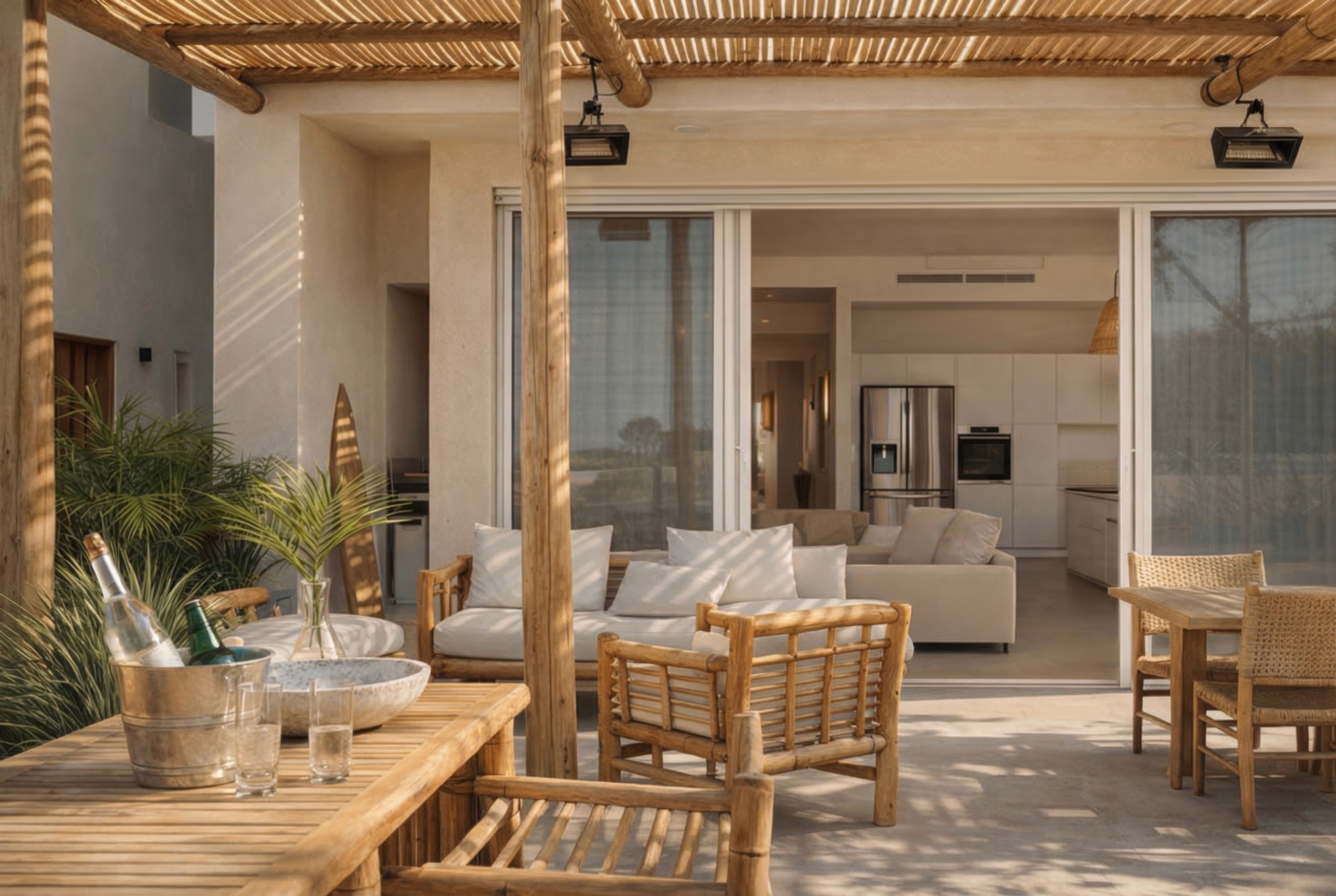 Evening under the reeds.