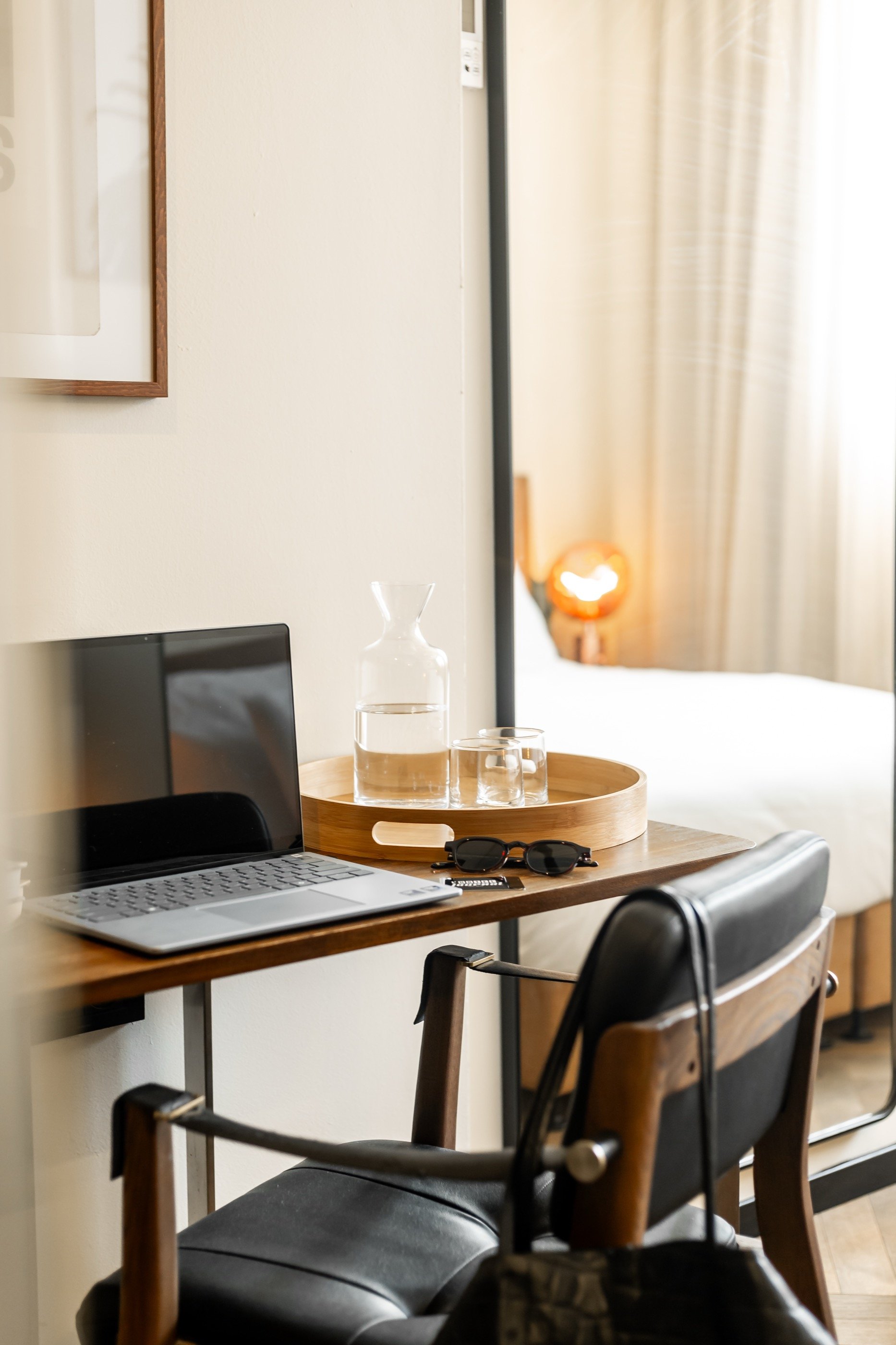 Desk, laptop, a quiet moment.