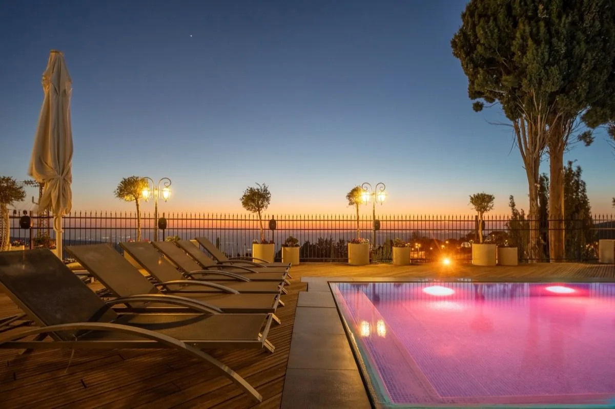 Infinity at sunset.